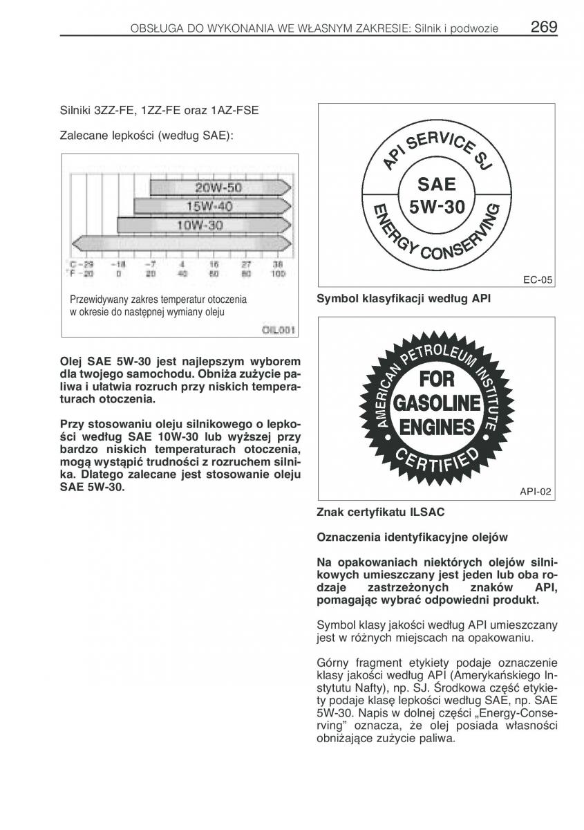 Toyota Avensis I 1 instrukcja obslugi / page 276