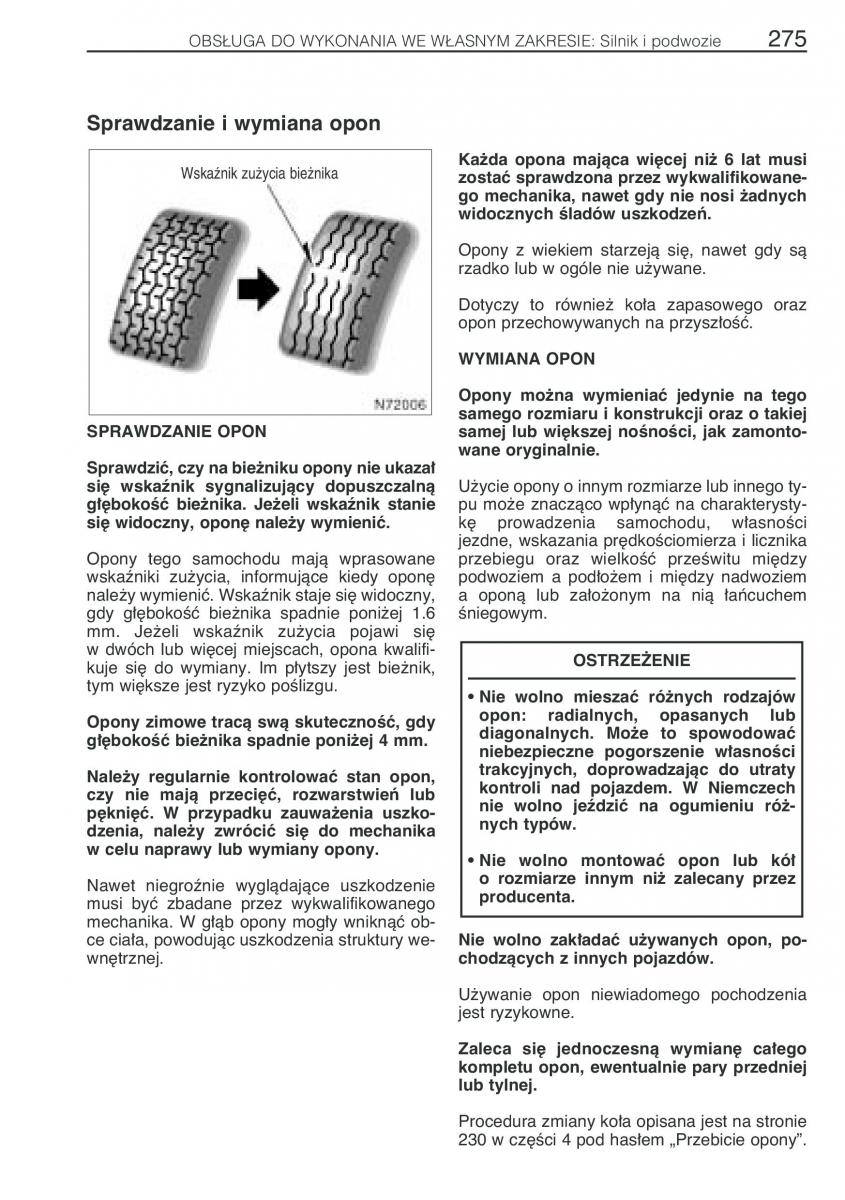 Toyota Avensis I 1 instrukcja obslugi / page 282