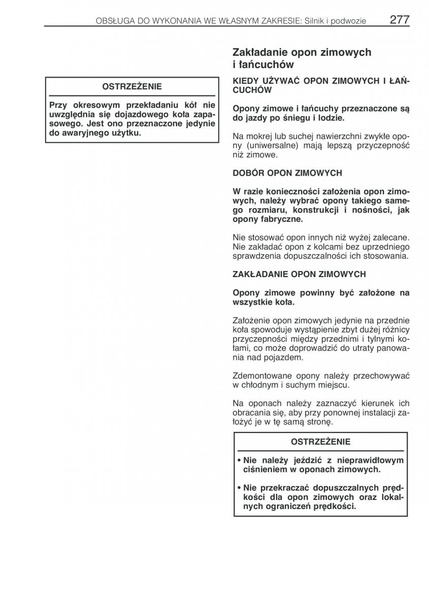 Toyota Avensis I 1 instrukcja obslugi / page 284