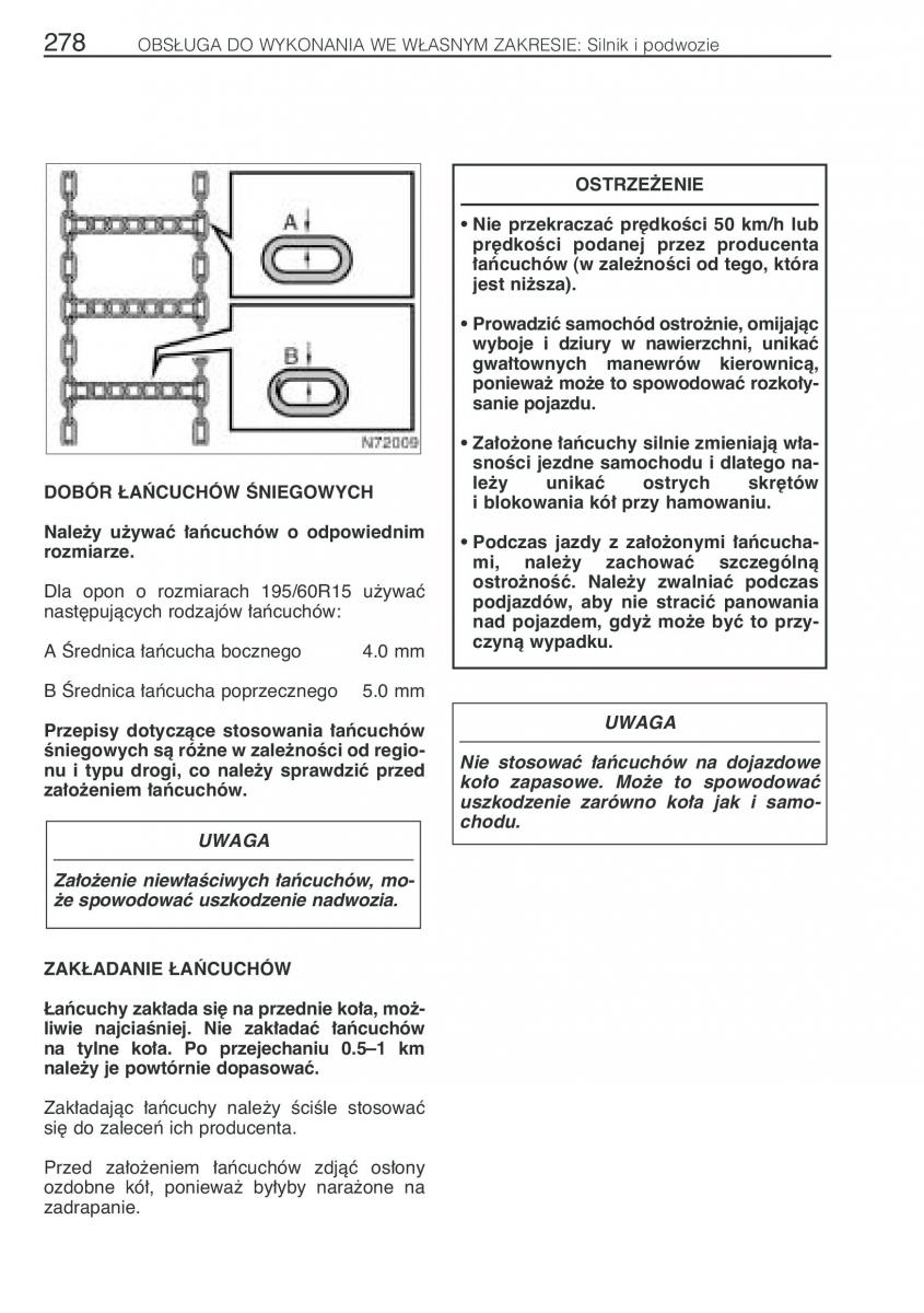 Toyota Avensis I 1 instrukcja obslugi / page 285