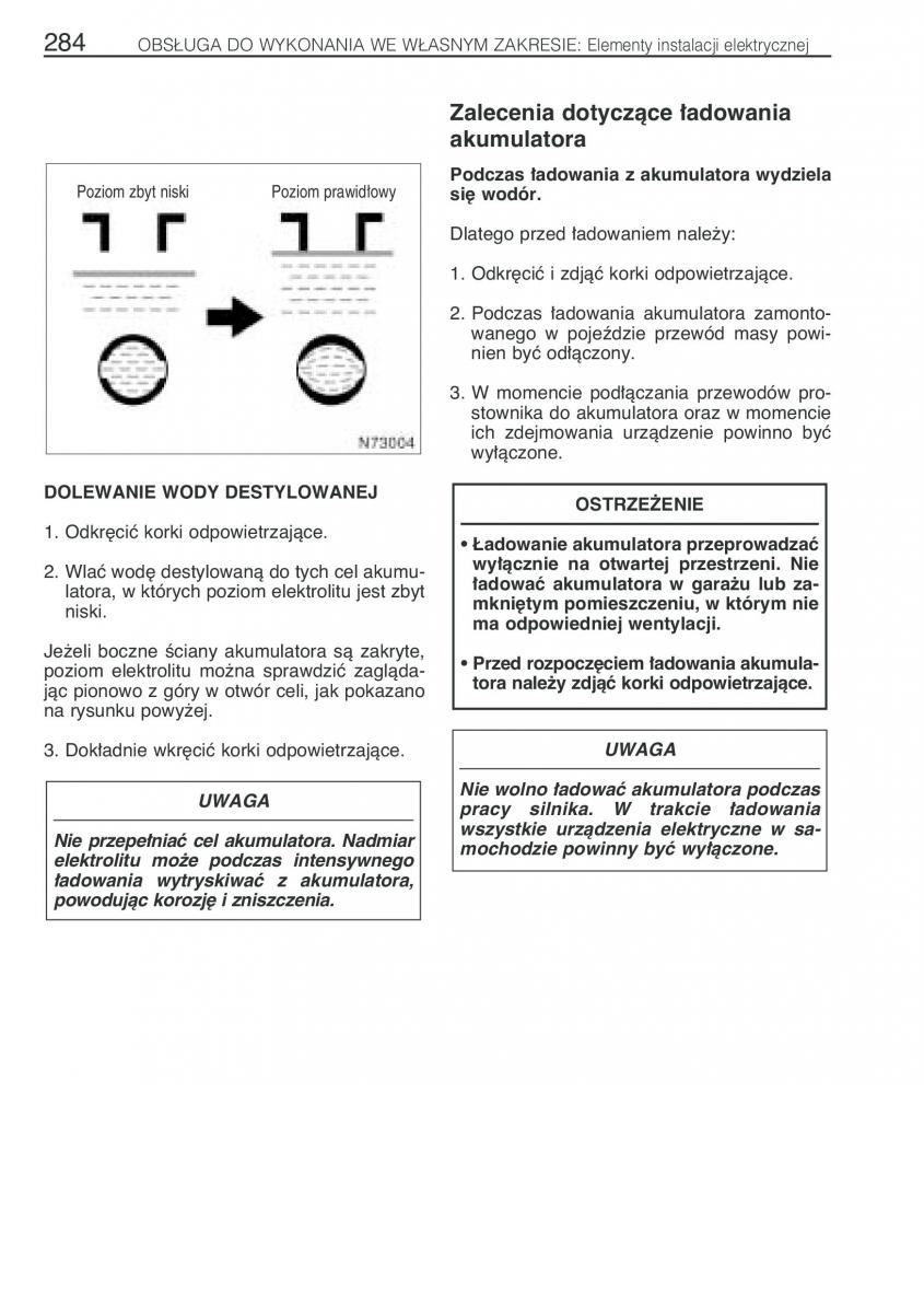 Toyota Avensis I 1 instrukcja obslugi / page 291