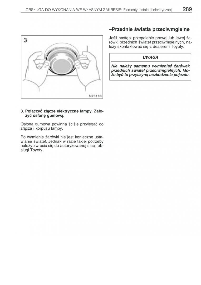 Toyota Avensis I 1 instrukcja obslugi / page 296