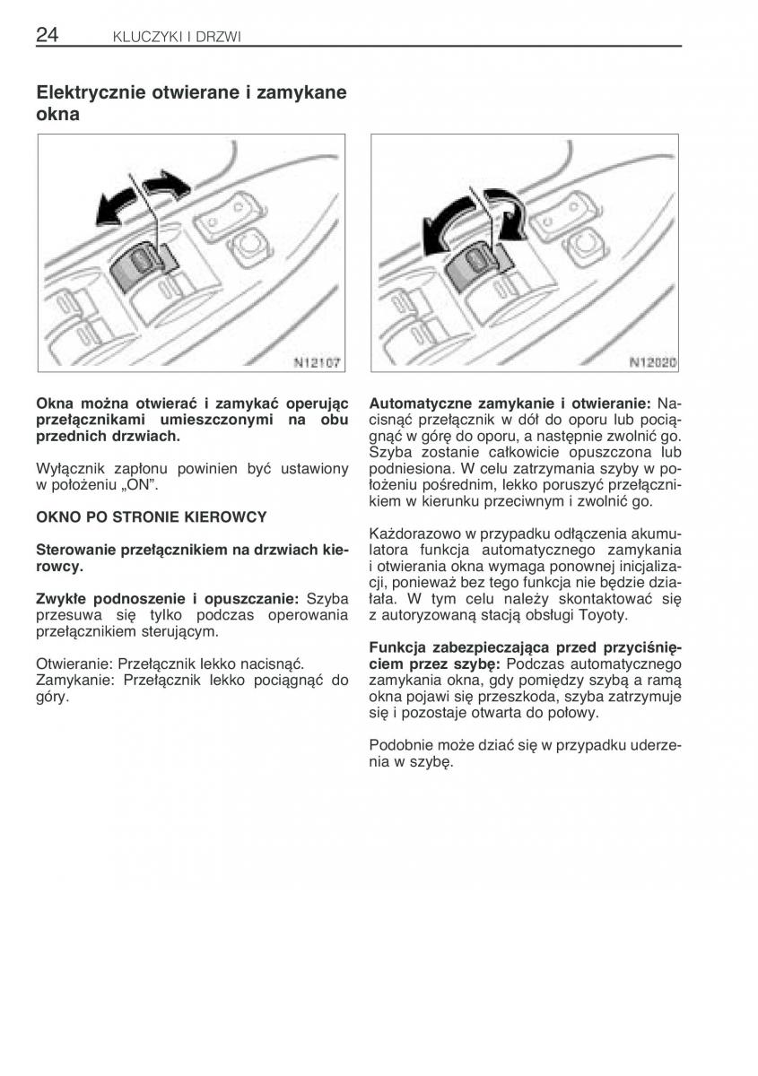 Toyota Avensis I 1 instrukcja obslugi / page 31