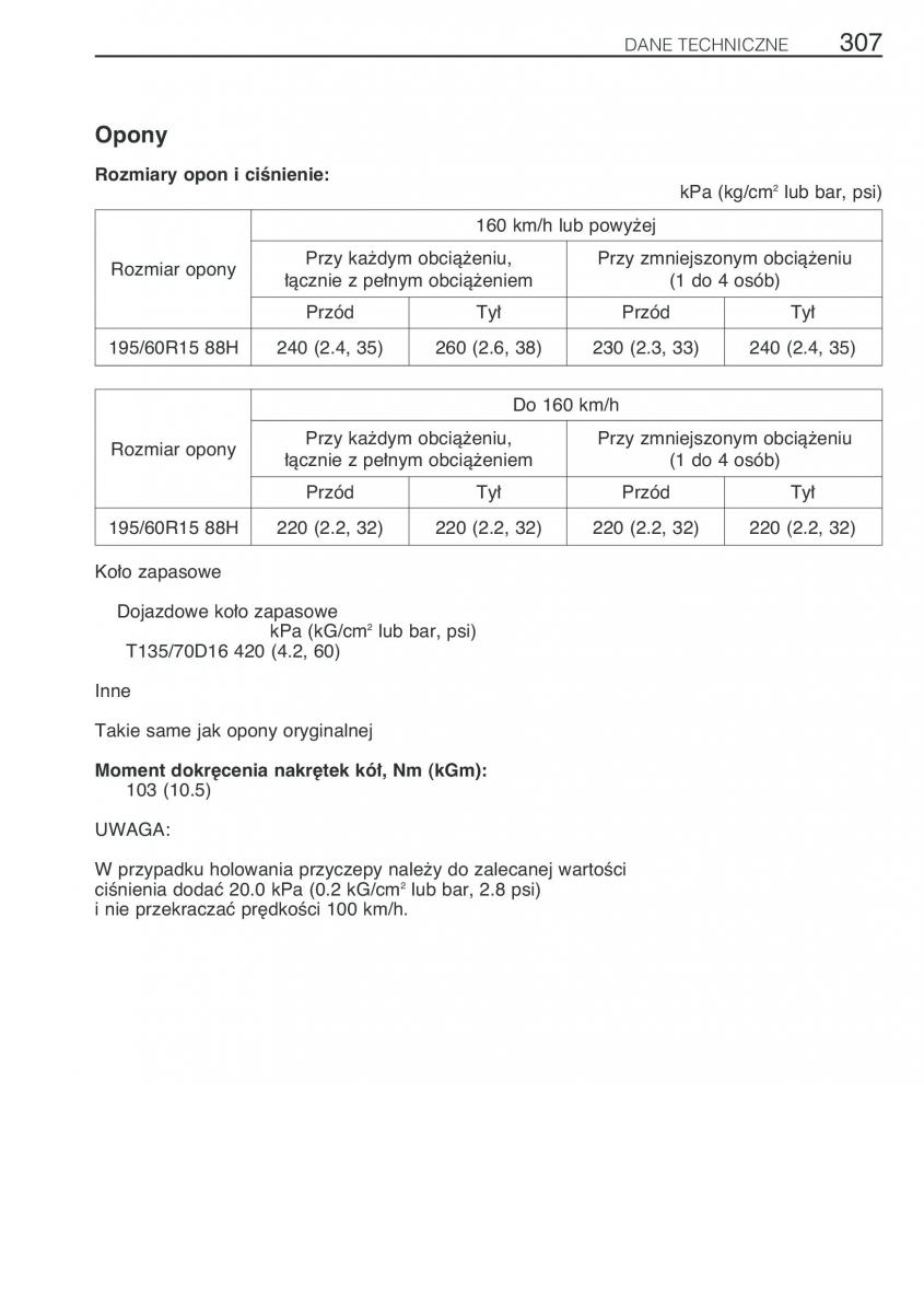 Toyota Avensis I 1 instrukcja obslugi / page 314