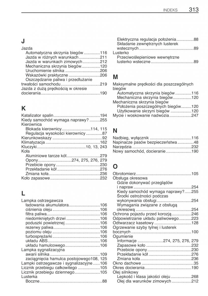 Toyota Avensis I 1 instrukcja obslugi / page 320