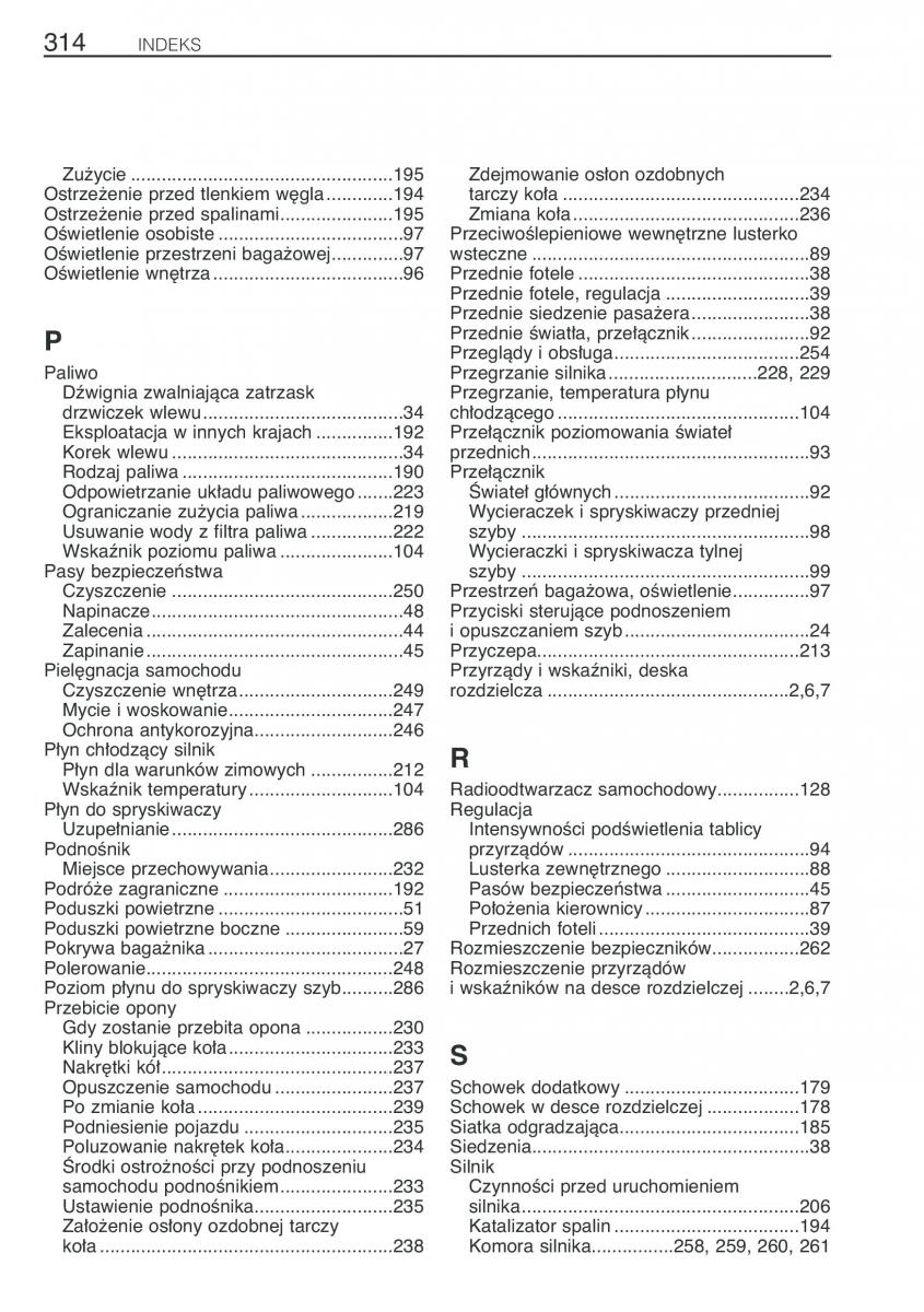 Toyota Avensis I 1 instrukcja obslugi / page 321