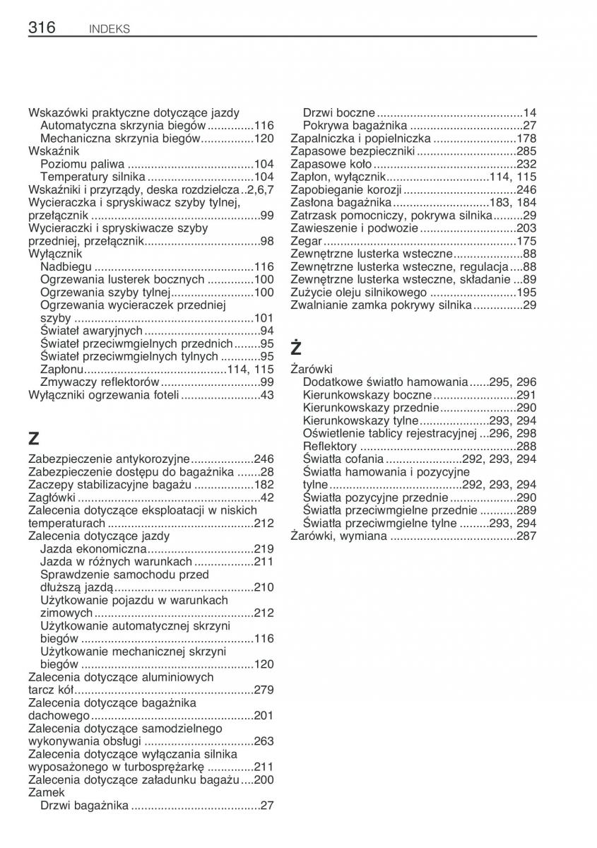 Toyota Avensis I 1 instrukcja obslugi / page 323