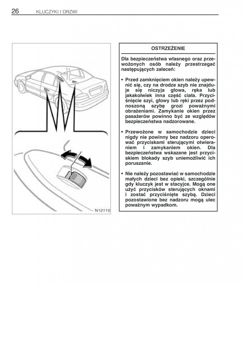 Toyota Avensis I 1 instrukcja obslugi / page 33