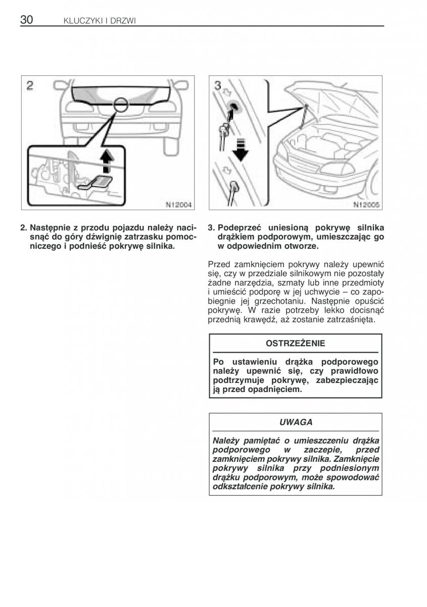 Toyota Avensis I 1 instrukcja obslugi / page 37