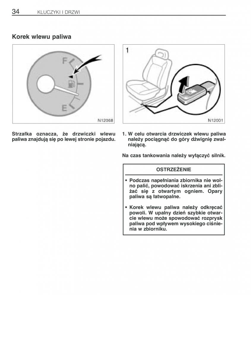 Toyota Avensis I 1 instrukcja obslugi / page 41