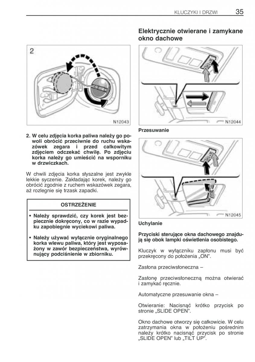 Toyota Avensis I 1 instrukcja obslugi / page 42