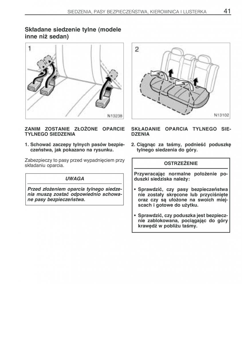 Toyota Avensis I 1 instrukcja obslugi / page 48