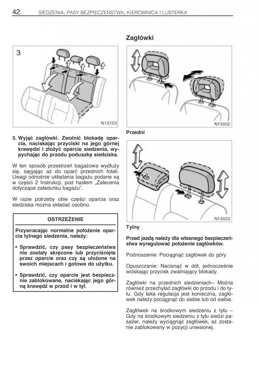 Toyota Avensis I 1 instrukcja obslugi / page 49