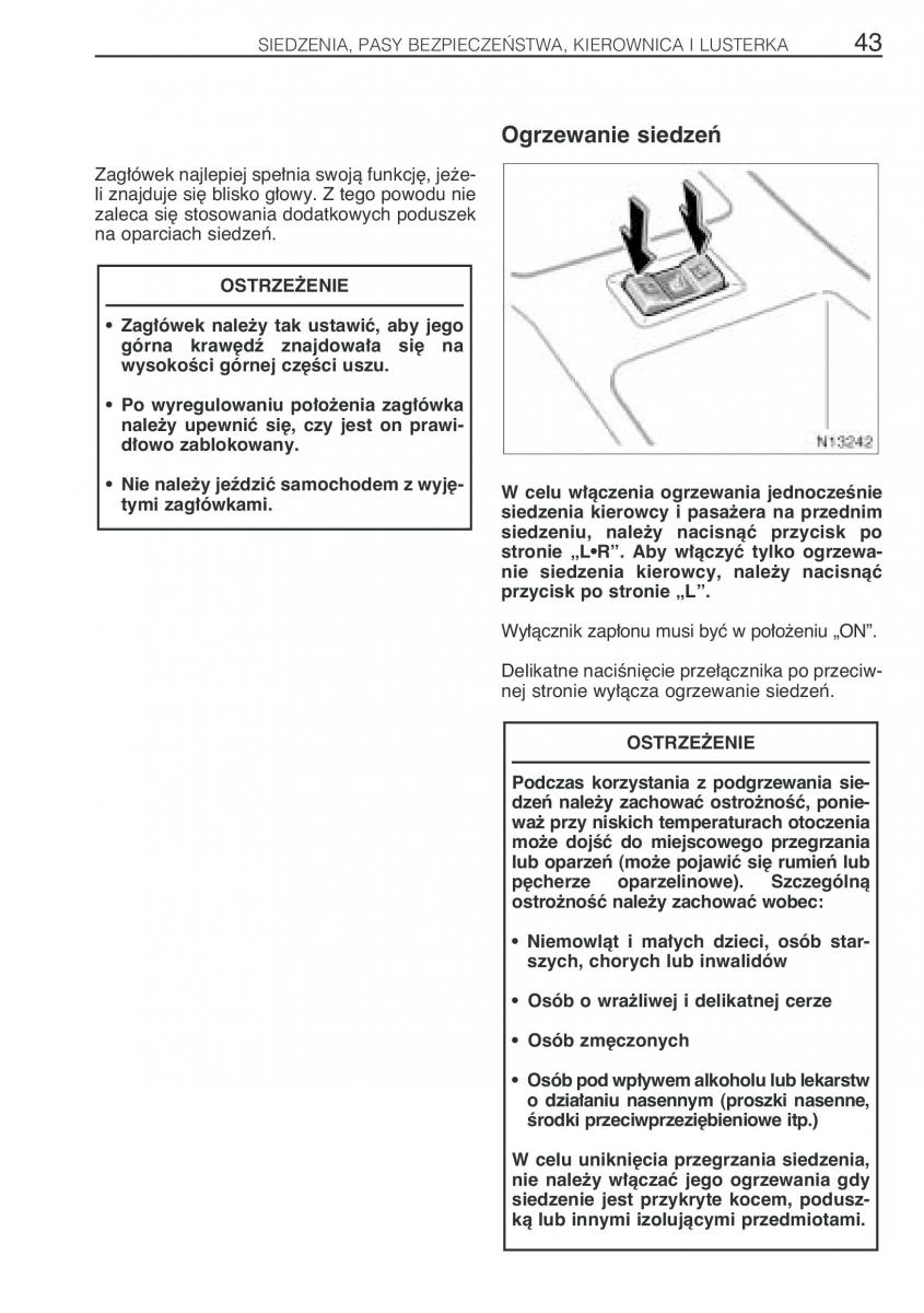 Toyota Avensis I 1 instrukcja obslugi / page 50