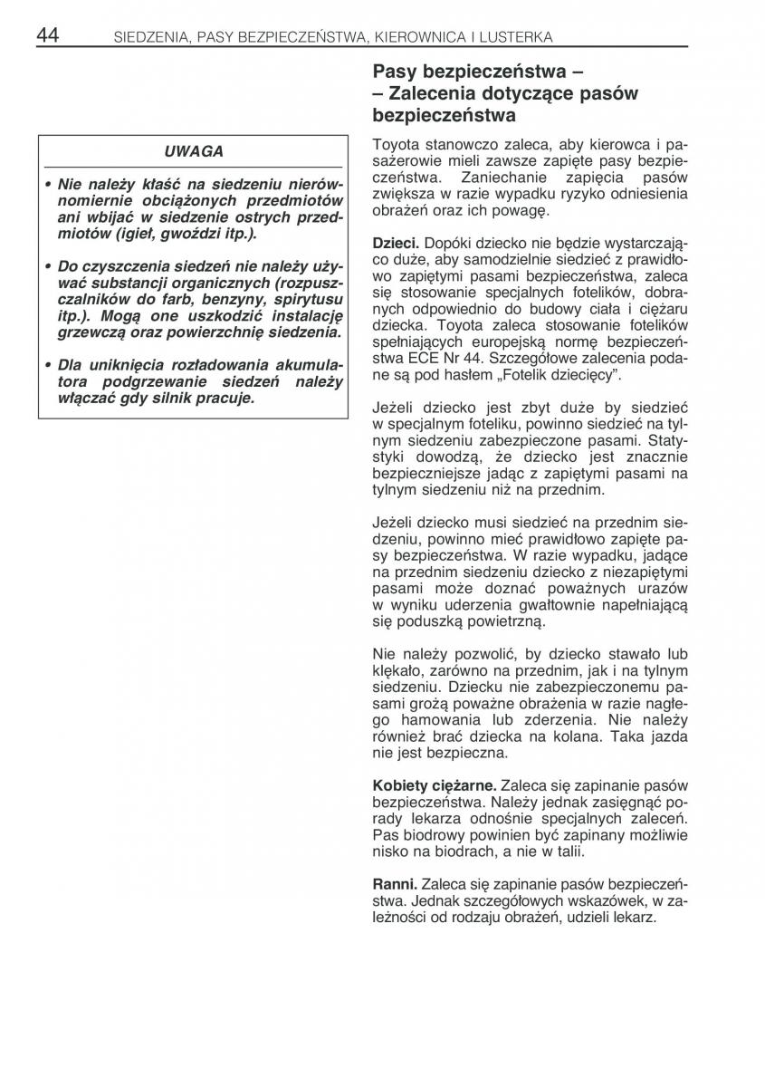 Toyota Avensis I 1 instrukcja obslugi / page 51