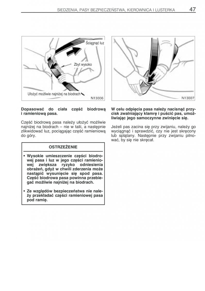 Toyota Avensis I 1 instrukcja obslugi / page 54