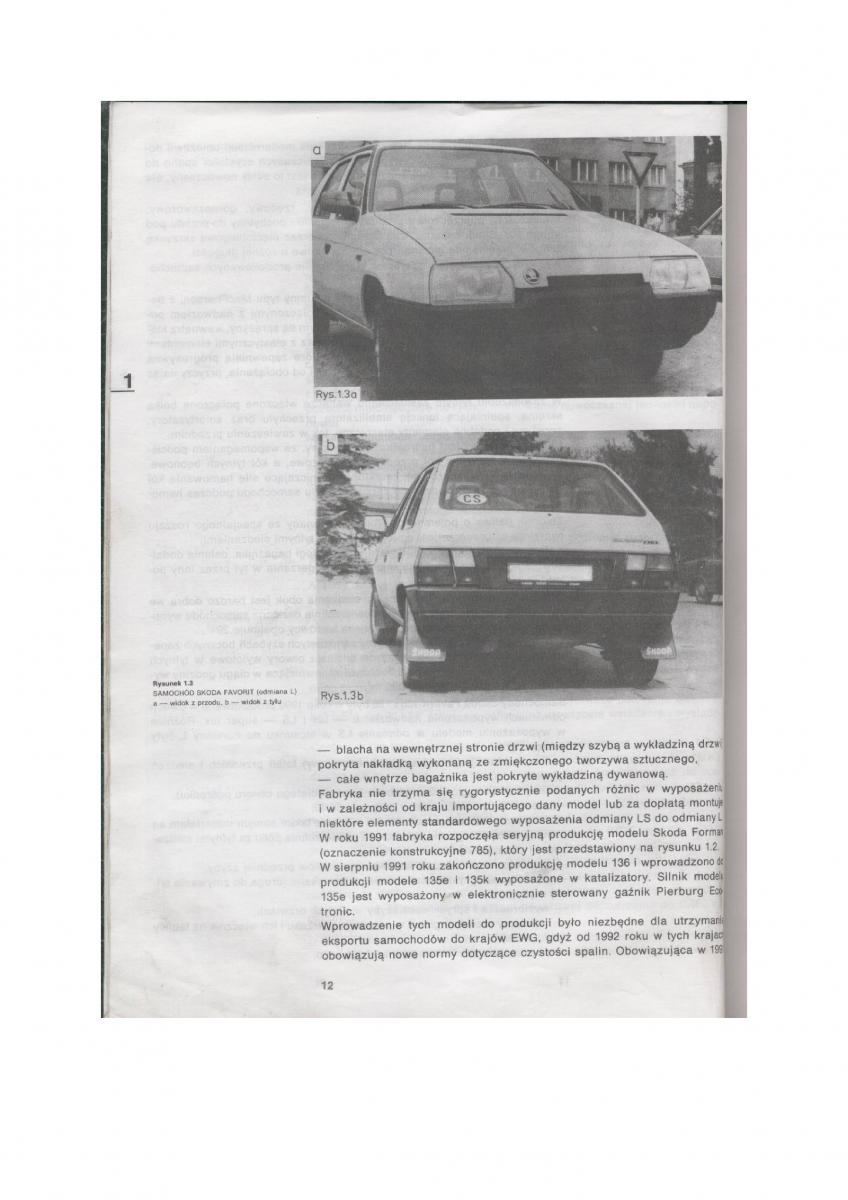 Skoda Favorit instrukcja obslugi / page 9