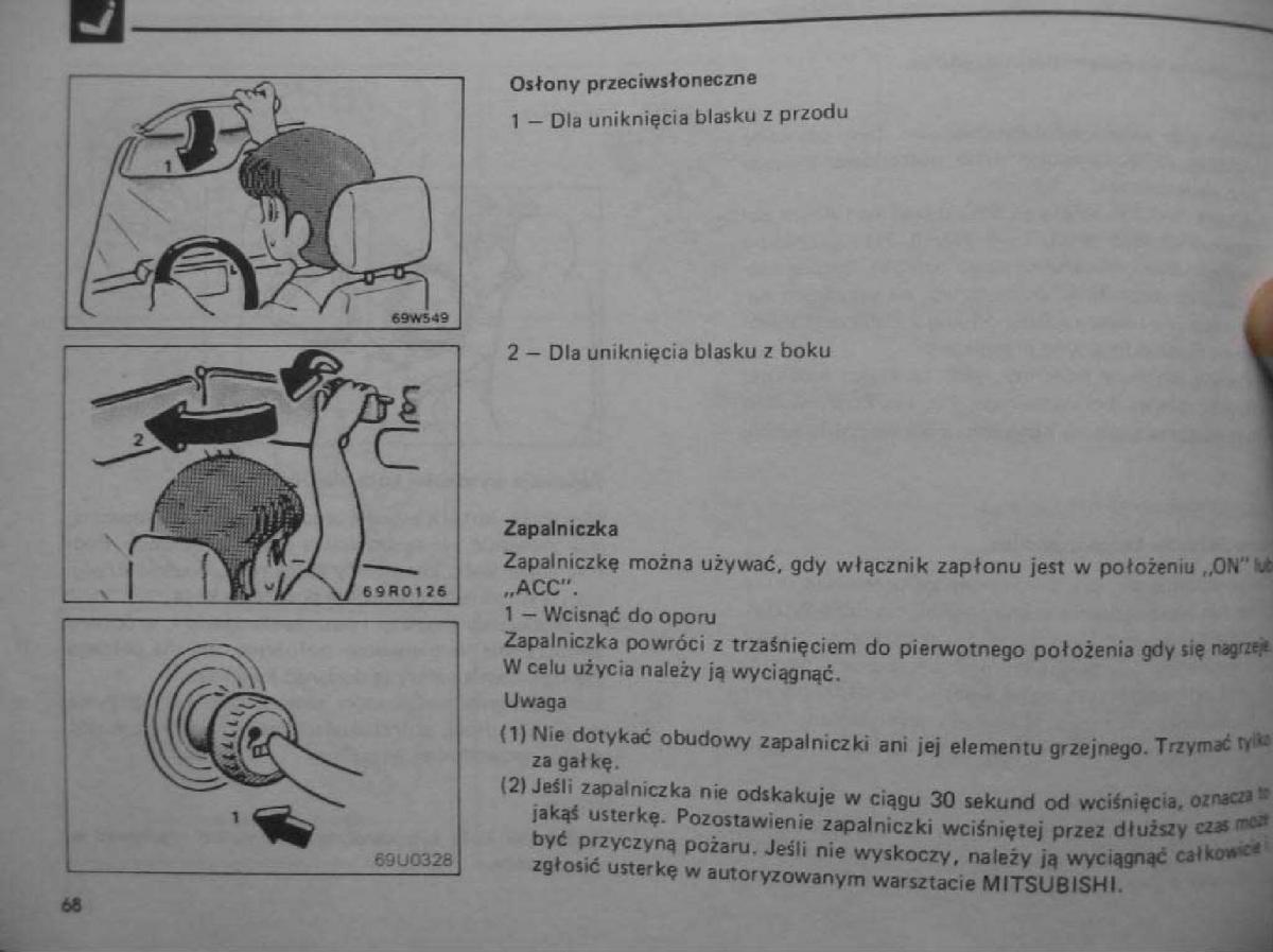 Mitsubishi Pajero I 1 instrukcja obslugi / page 69