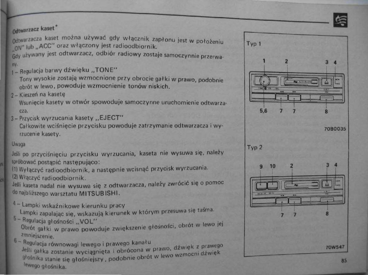 Mitsubishi Pajero I 1 instrukcja obslugi / page 86