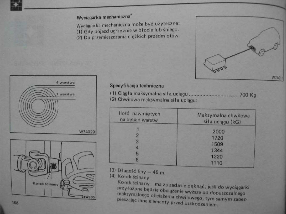 Mitsubishi Pajero I 1 instrukcja obslugi / page 108