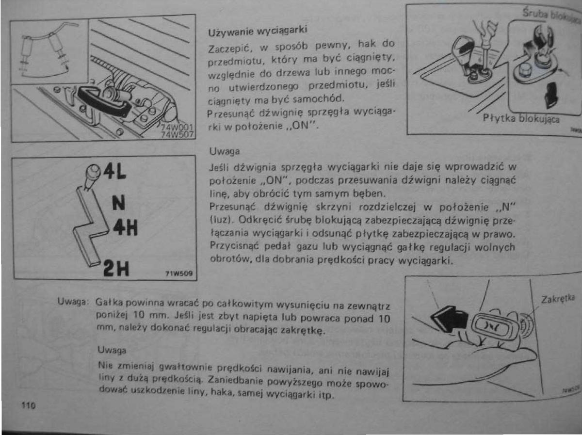 Mitsubishi Pajero I 1 instrukcja obslugi / page 110