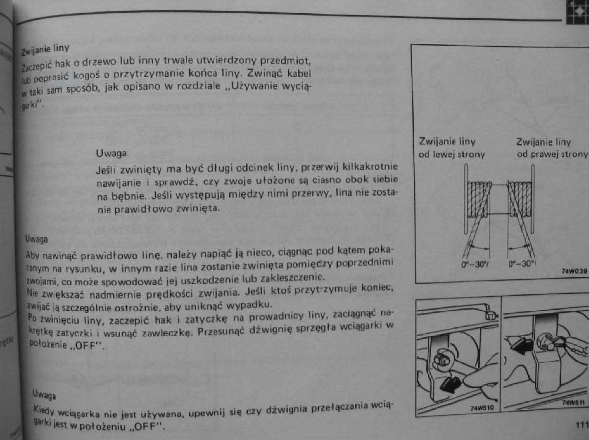 Mitsubishi Pajero I 1 instrukcja obslugi / page 111