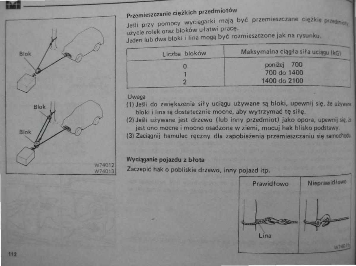 Mitsubishi Pajero I 1 instrukcja obslugi / page 112