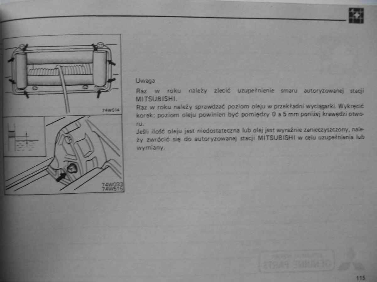 Mitsubishi Pajero I 1 instrukcja obslugi / page 116