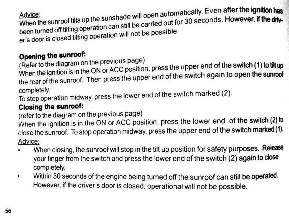 Mitsubishi Pajero II 2 owners manual / page 56