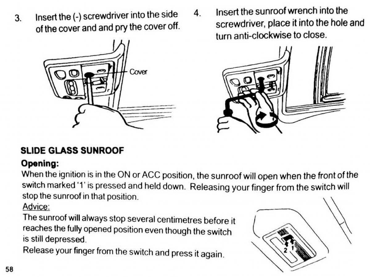 Mitsubishi Pajero II 2 owners manual / page 58