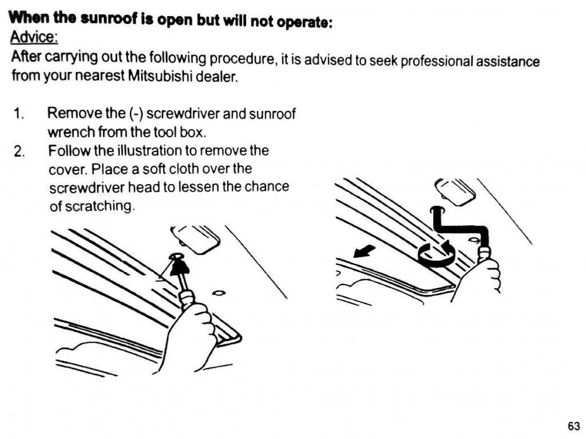 Mitsubishi Pajero II 2 owners manual / page 63