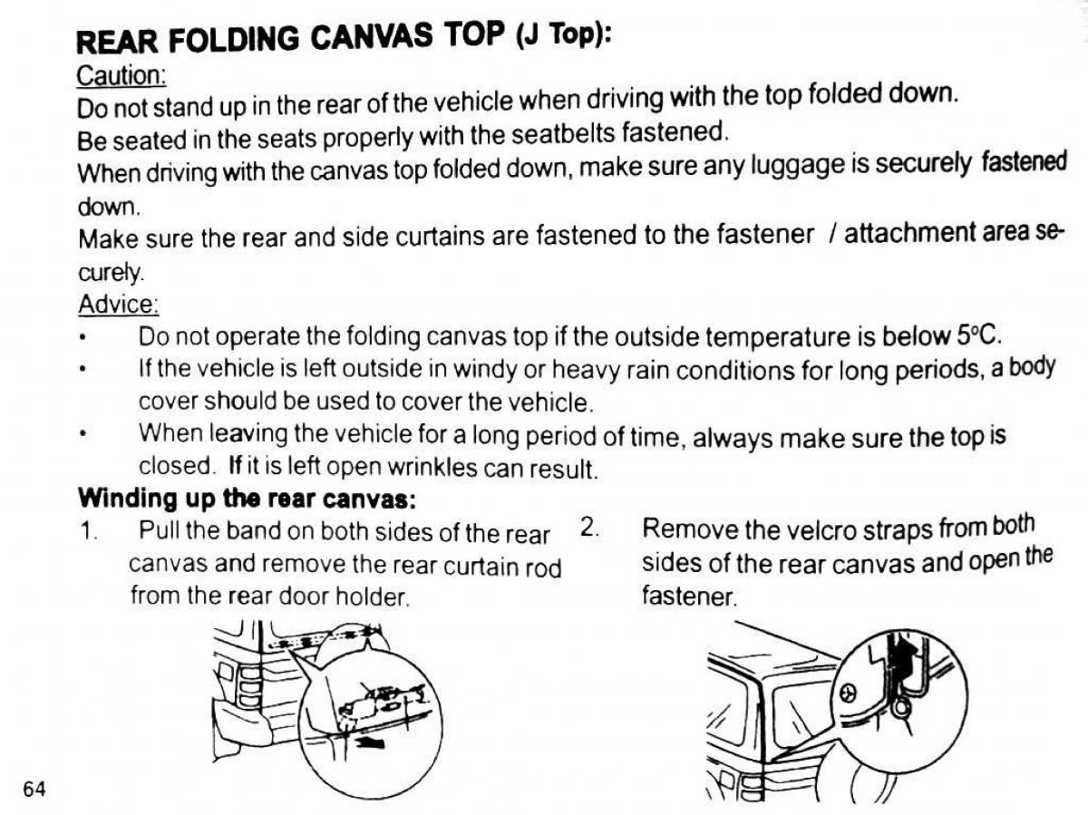 Mitsubishi Pajero II 2 owners manual / page 64