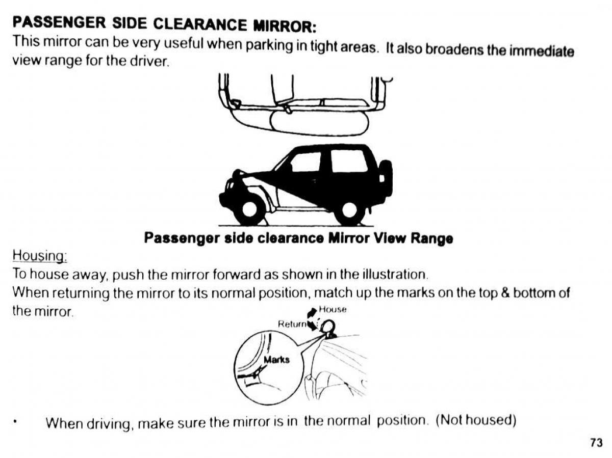 Mitsubishi Pajero II 2 owners manual / page 73