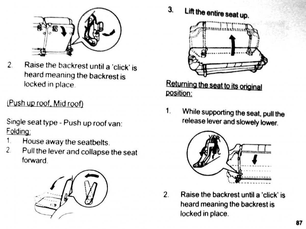 Mitsubishi Pajero II 2 owners manual / page 87