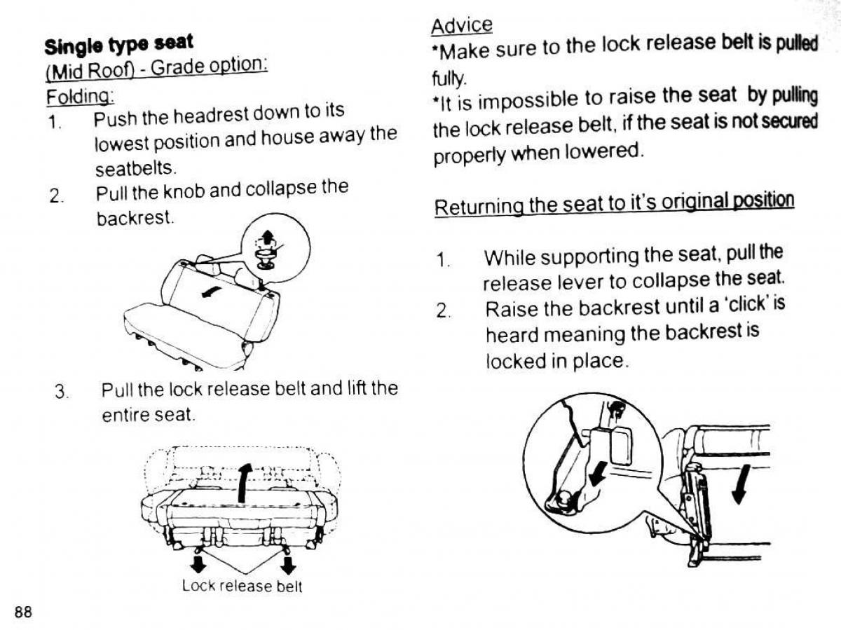 Mitsubishi Pajero II 2 owners manual / page 88