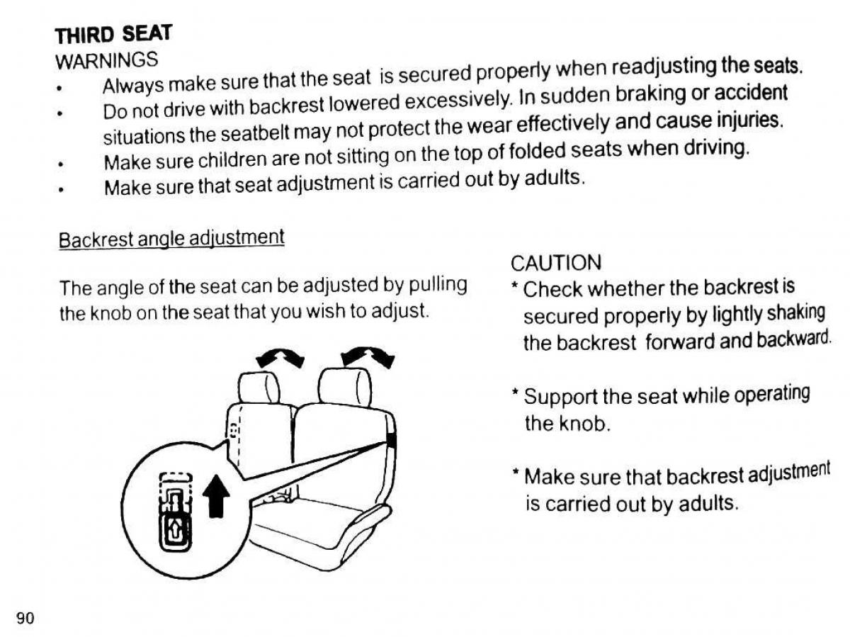 Mitsubishi Pajero II 2 owners manual / page 90