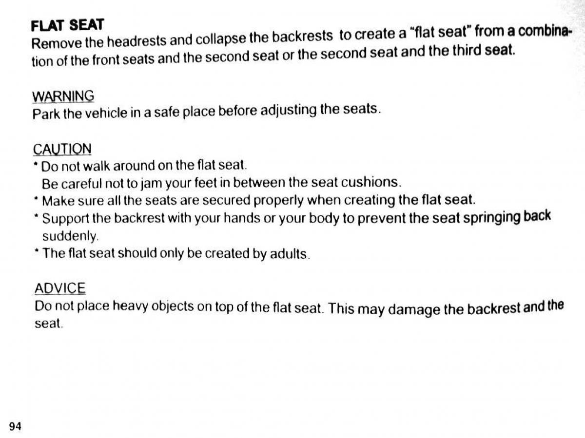 Mitsubishi Pajero II 2 owners manual / page 94