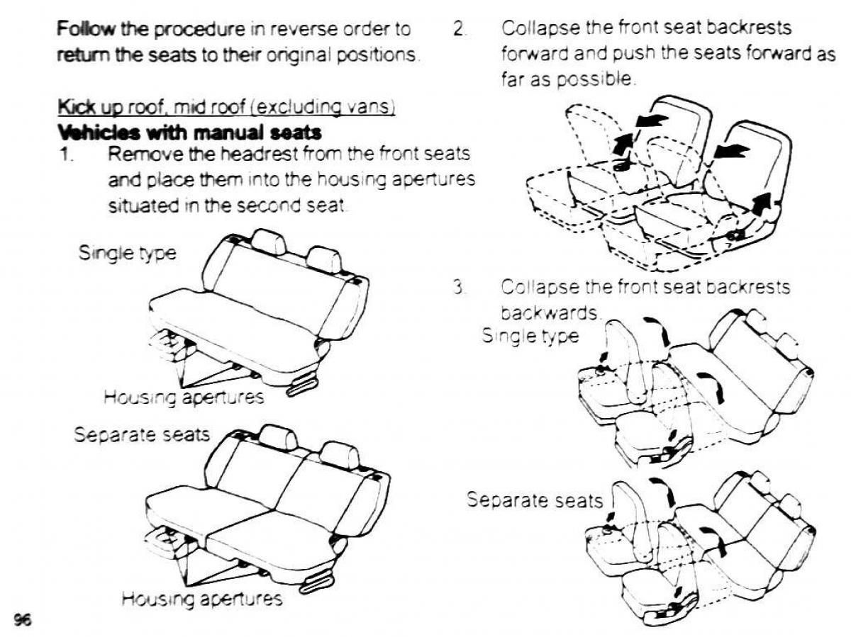 Mitsubishi Pajero II 2 owners manual / page 96