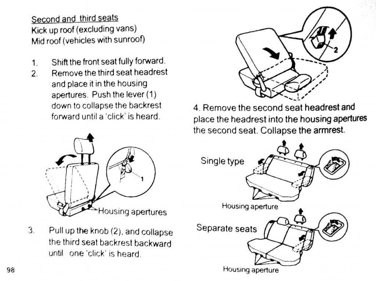 Mitsubishi Pajero II 2 owners manual / page 98