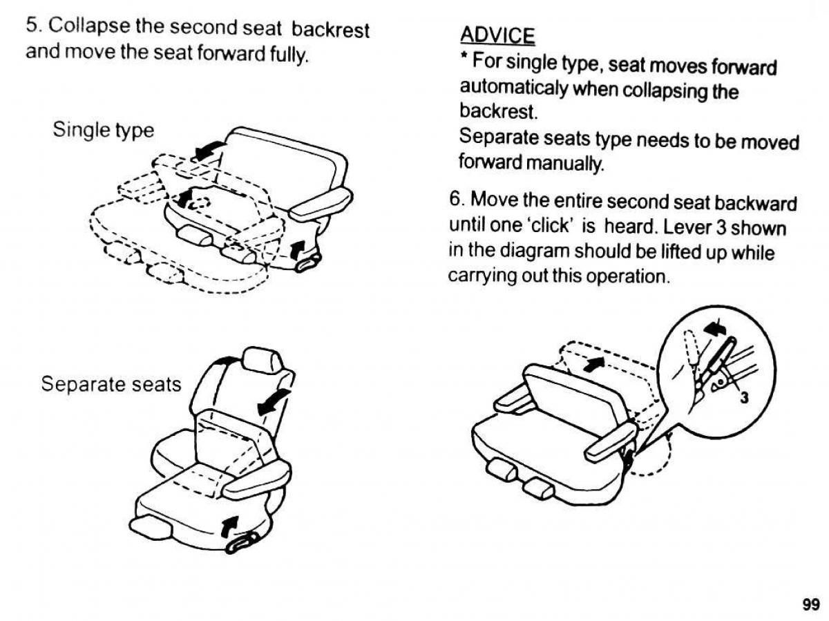 Mitsubishi Pajero II 2 owners manual / page 99