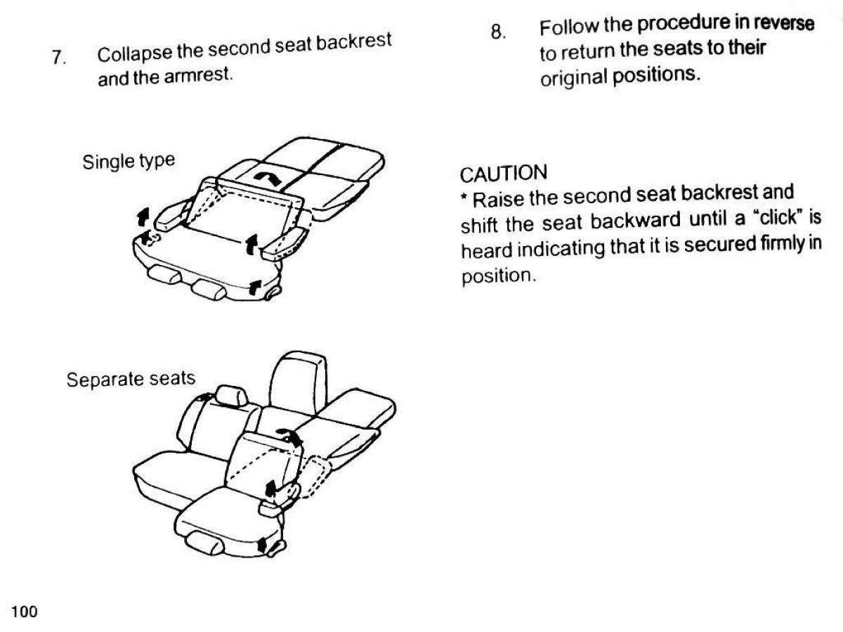 Mitsubishi Pajero II 2 owners manual / page 100