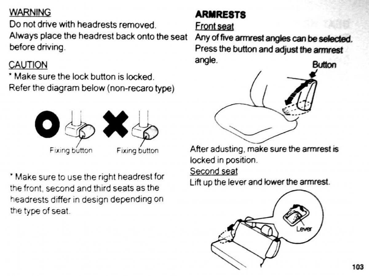 Mitsubishi Pajero II 2 owners manual / page 103