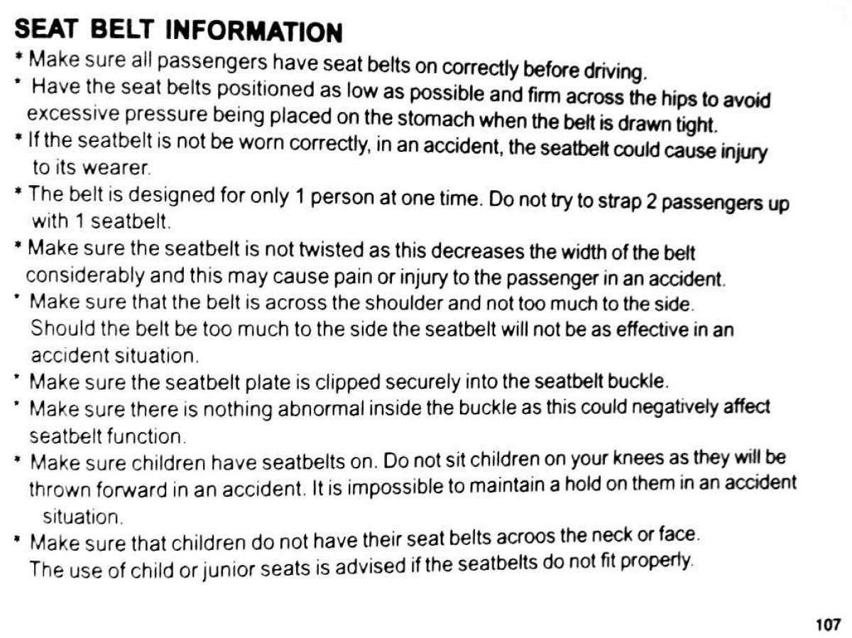 Mitsubishi Pajero II 2 owners manual / page 107