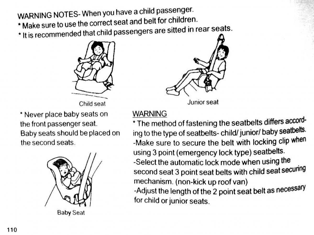 Mitsubishi Pajero II 2 owners manual / page 110