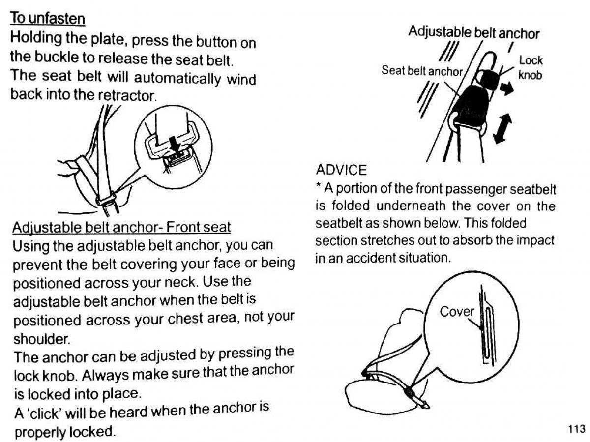 Mitsubishi Pajero II 2 owners manual / page 113