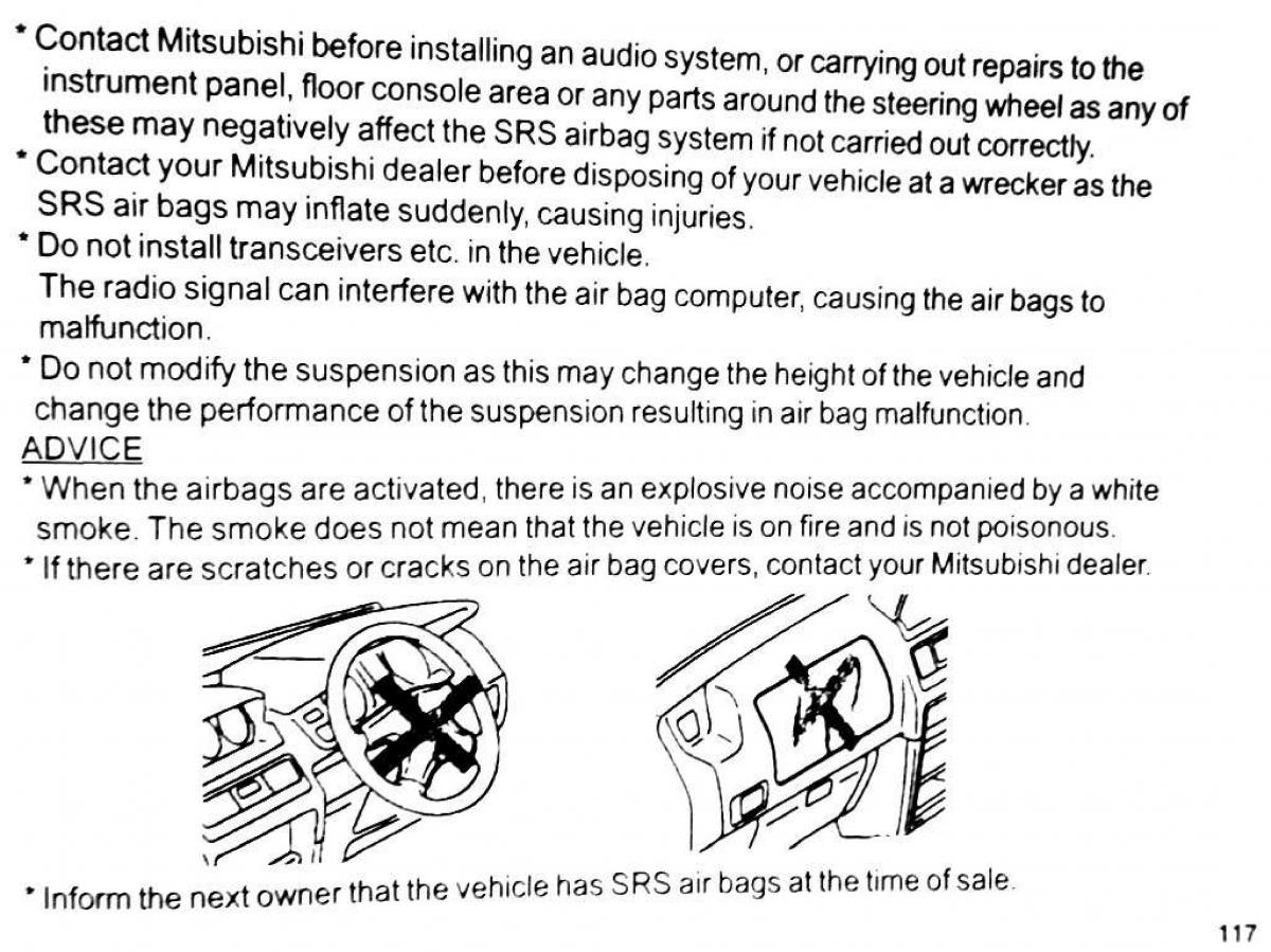 Mitsubishi Pajero II 2 owners manual / page 117