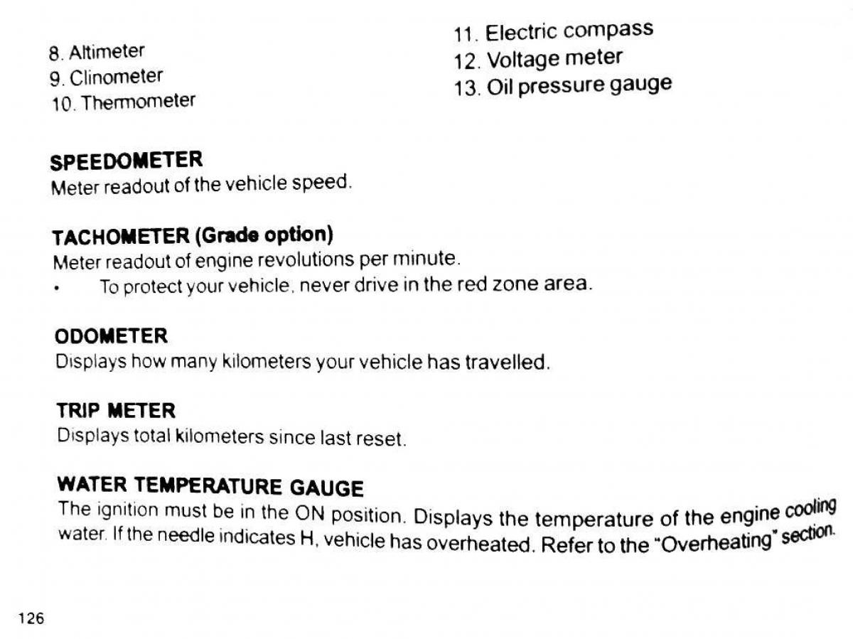 Mitsubishi Pajero II 2 owners manual / page 126