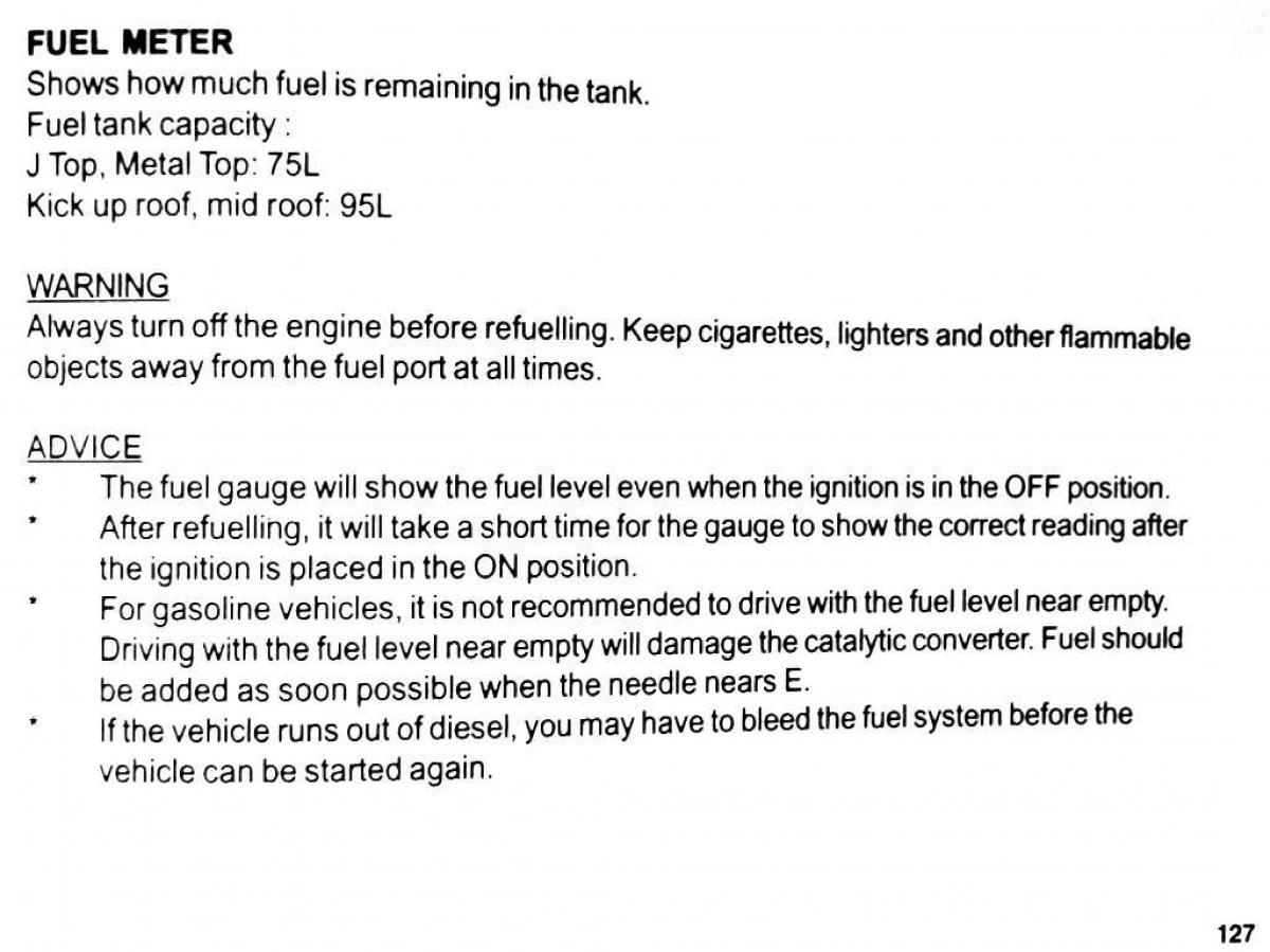 Mitsubishi Pajero II 2 owners manual / page 127