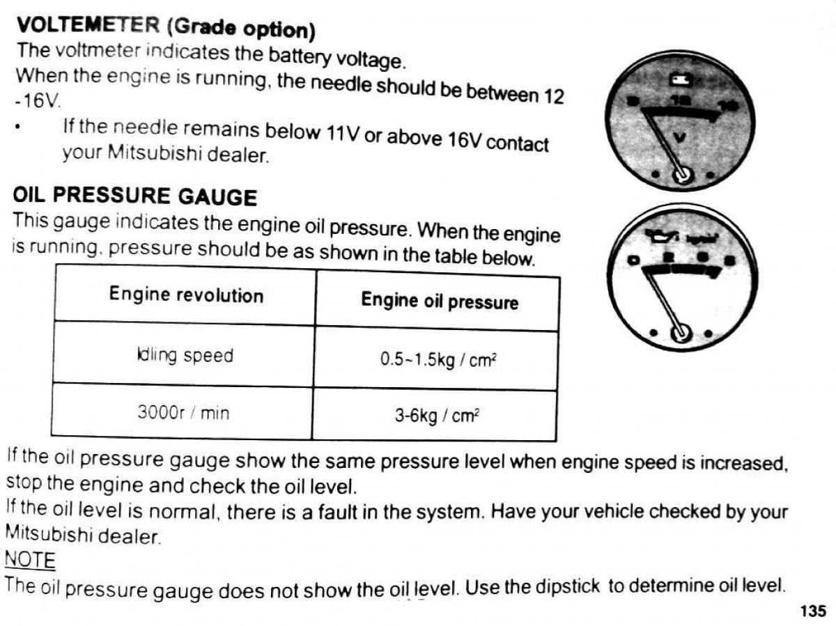 Mitsubishi Pajero II 2 owners manual / page 135