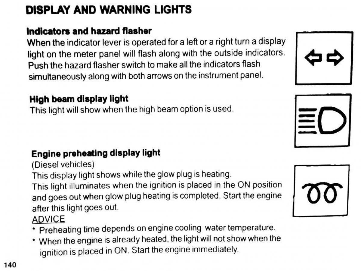 Mitsubishi Pajero II 2 owners manual / page 140